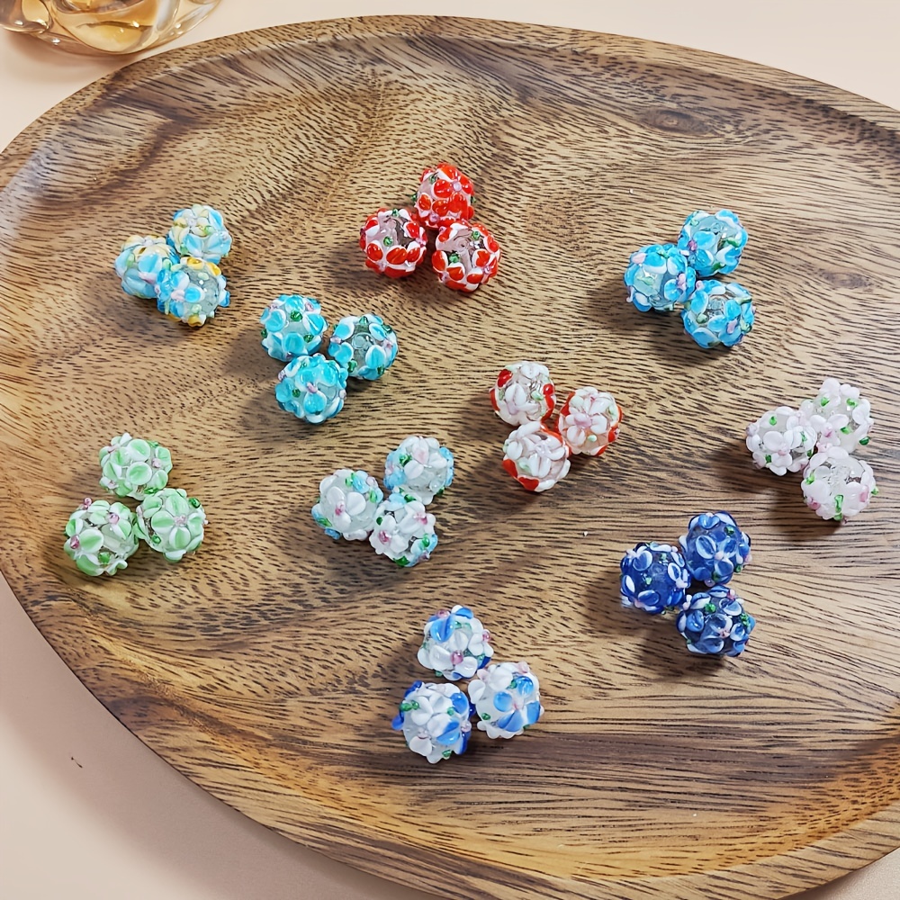 Asst Colors Grape Glass Beads w/Loop 3/4 8 Pcs – Tinsel Trading