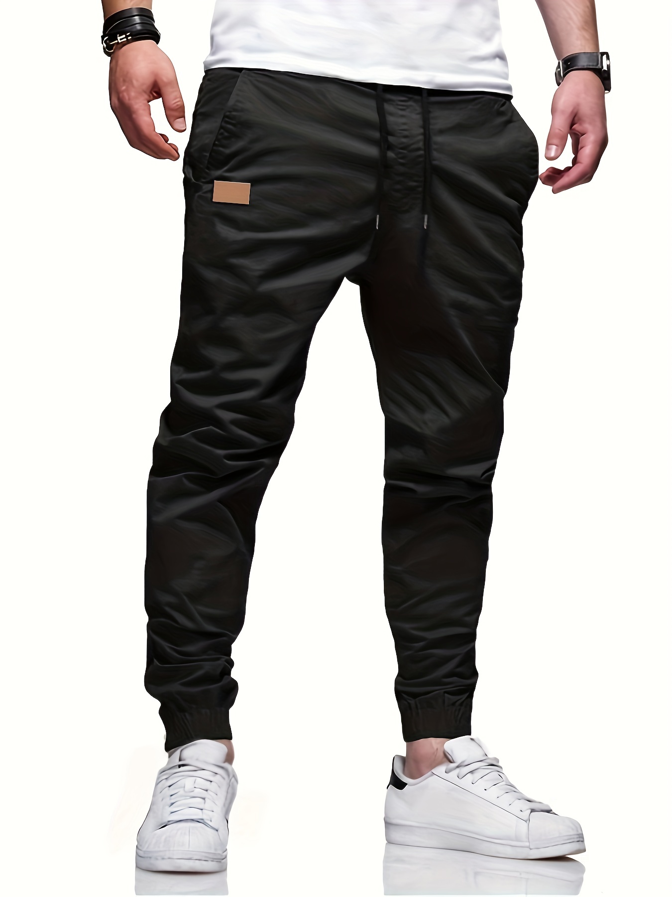 Men's Denim Cargo Pants Zip Pockets Trendy Comfy Jogger - Temu