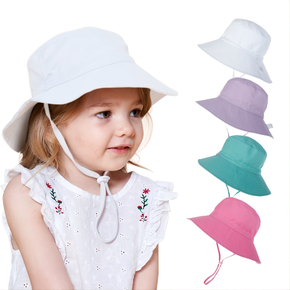 Baby Cotton Bucket Hat Toddlers Sunscreen Outdoor Print - Temu