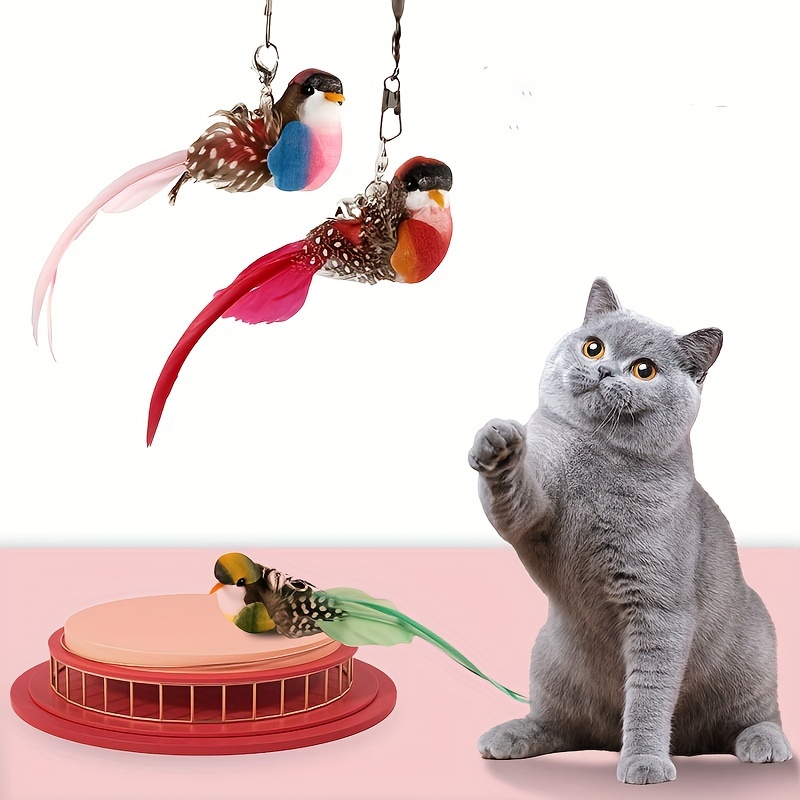 Interactive Cat Feather Toy Wand Replacement Bell Funny - Temu