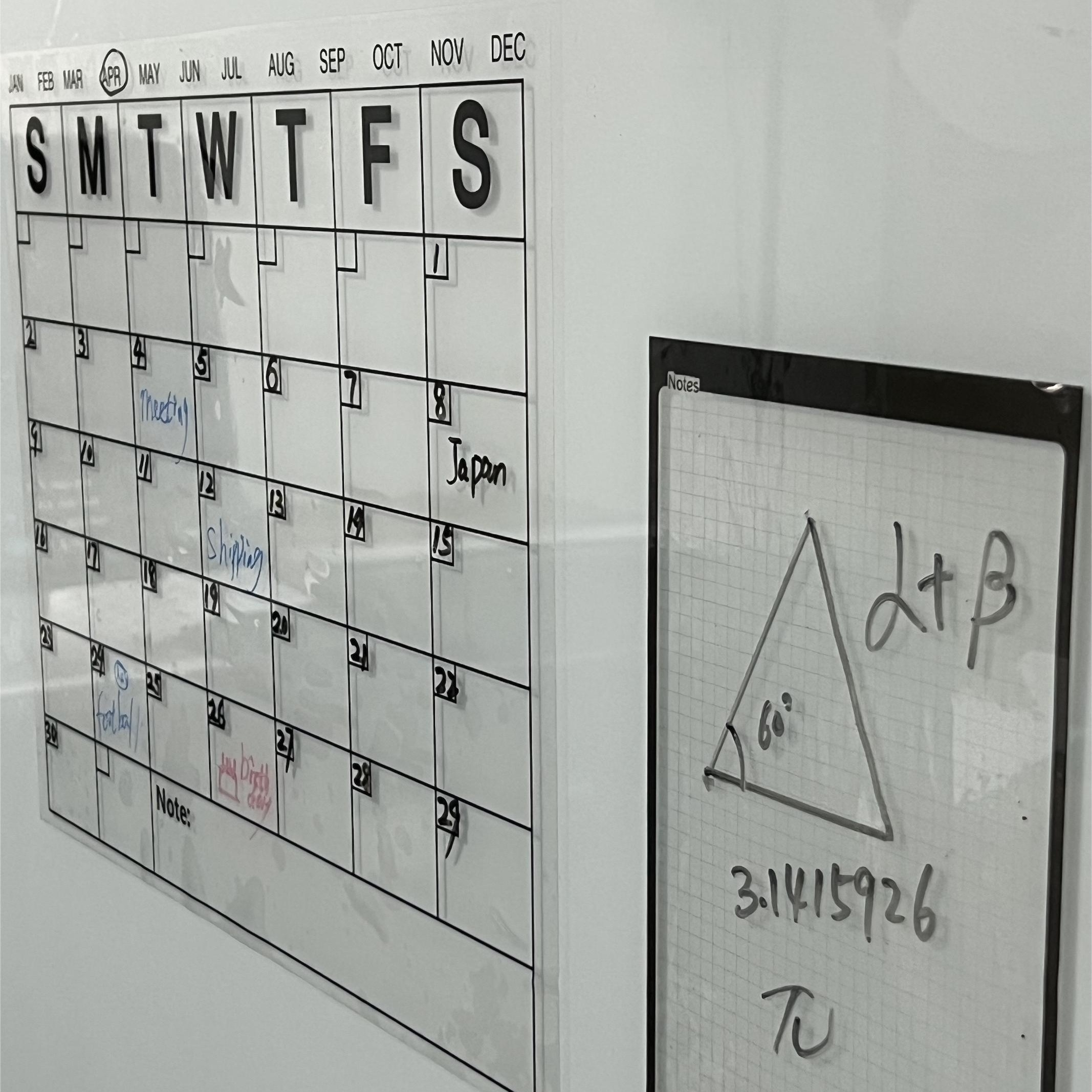 Reusable Dry Erase Sheets Calendar: Stick To Any Smooth - Temu