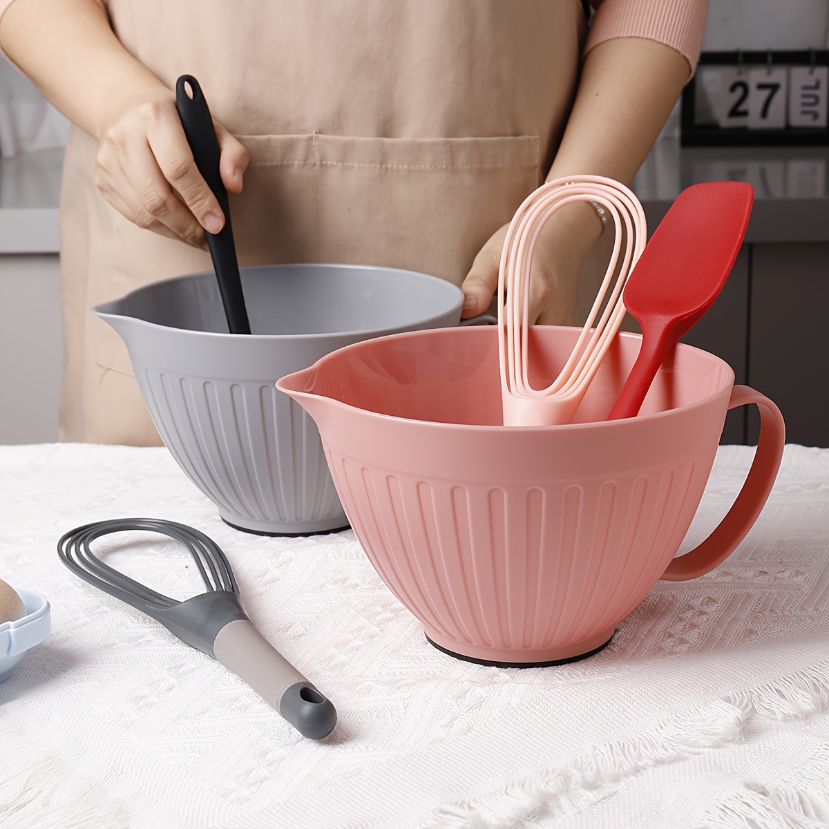 Set utensili da cucina acciaio inossidabile manico effetto porcellana ROSES