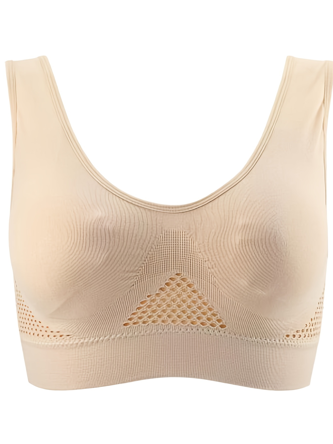 Bra Without Underwire Sports Bras for Women Bustier Lingerie top Invisibly  Naked Bra Deep Bra Removable Bra Seamless Underwired Bras Sports Bras for  Women Plus Size More Functional Beige : : Fashion