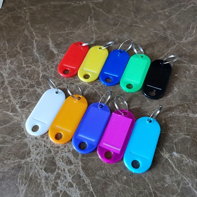 Colored Plastic Key Chain Tag Luggage Tag Key Accessories - Temu