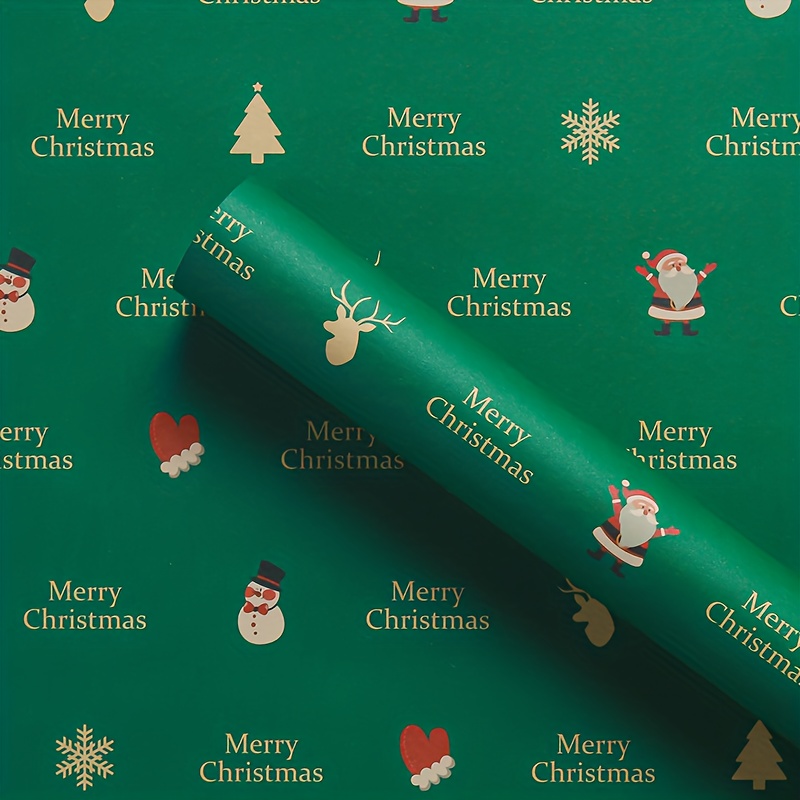 Stamzod Christmas Decorations Clearance Christmas Gift Paper Gift Paper  Vintage Floral Paper Kraft Paper Wrapping Paper Green E 