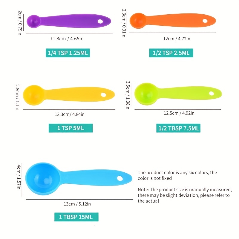 Measuring Spoons Set, Nesting Measure Cups With Handle, For Dry And Liquid  Ingredient, Mixed Color - Temu
