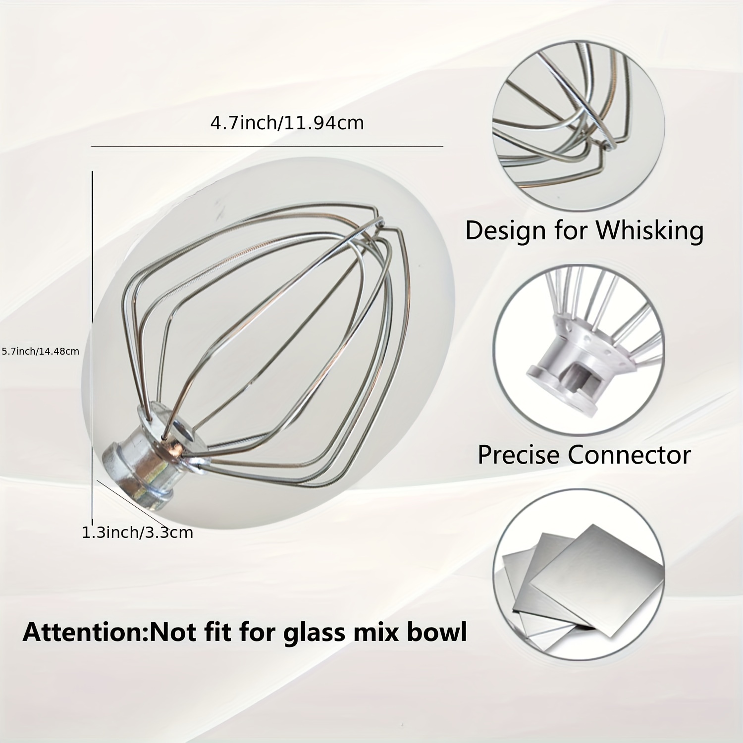 K45ww Stainless Steel Wire Whip For Kitchenaid - Temu