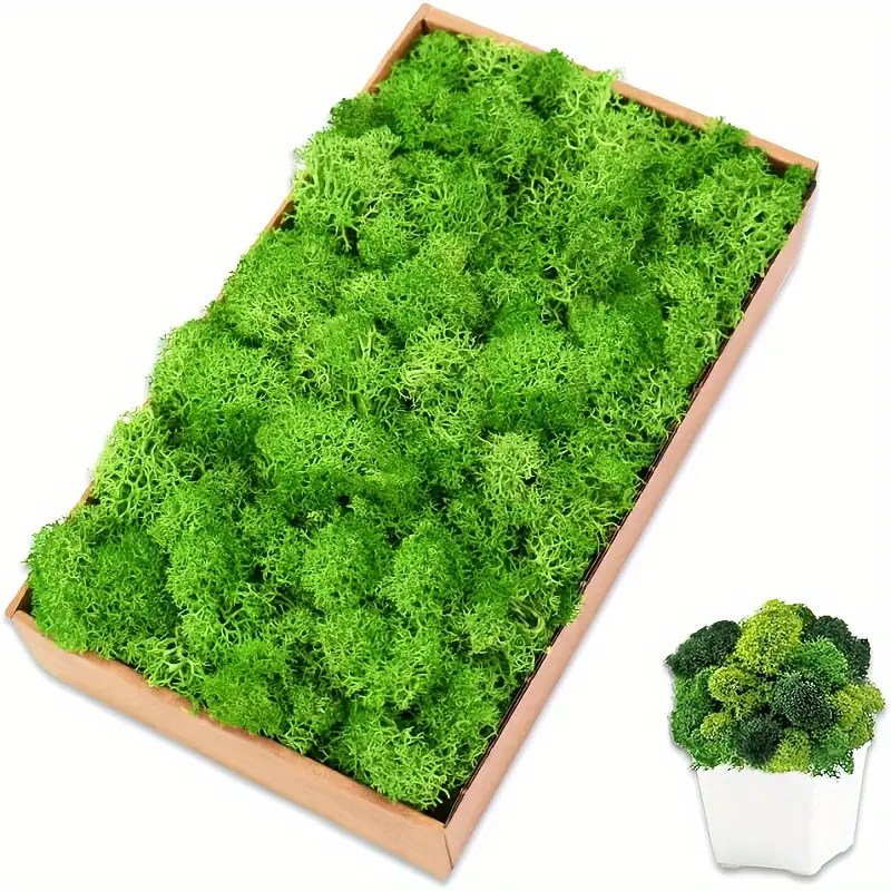 Artificial Green Plants For Crafts Artificial Moss Potted - Temu