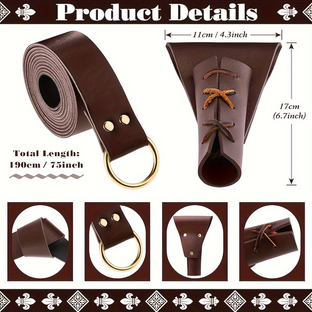 Medieval Buckle Corset Belt Knight Pirate Cosplay Costume Props.
