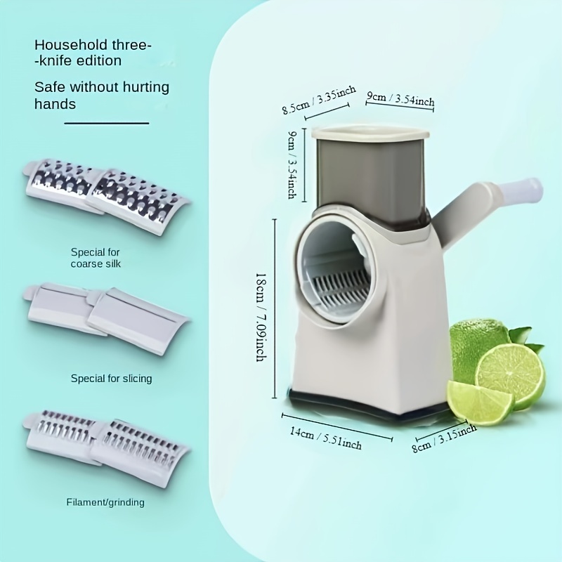 Portable Stainless Steel Cheese Grater Vegetable Cutter Slicer Shredder For  Gift