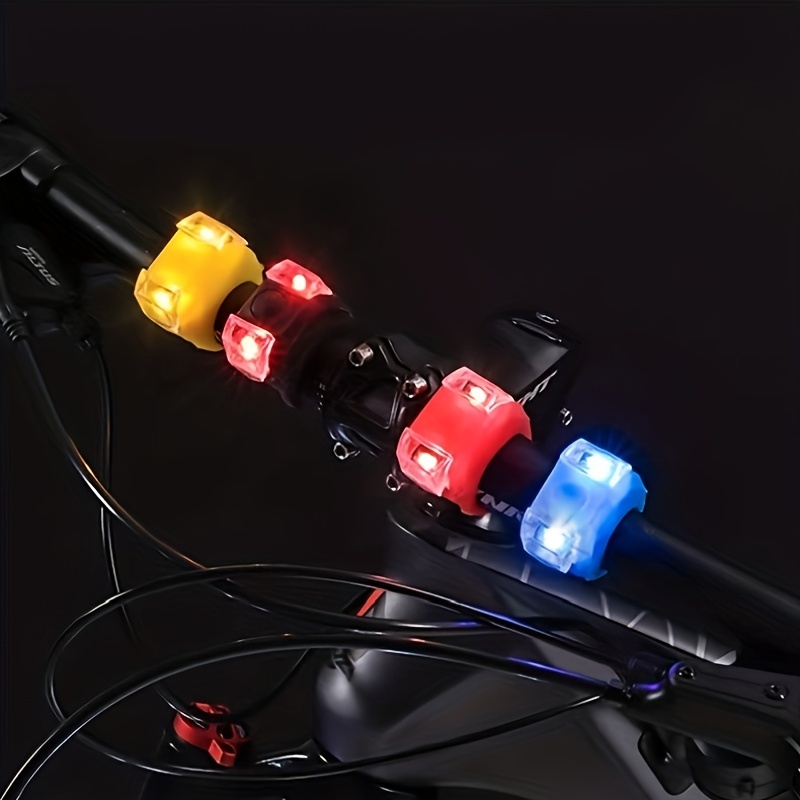 Luz trasera colorida para bicicleta de montaña, luz roja nocturna,  recargable por USB, equipo de conducción nocturna - AliExpress
