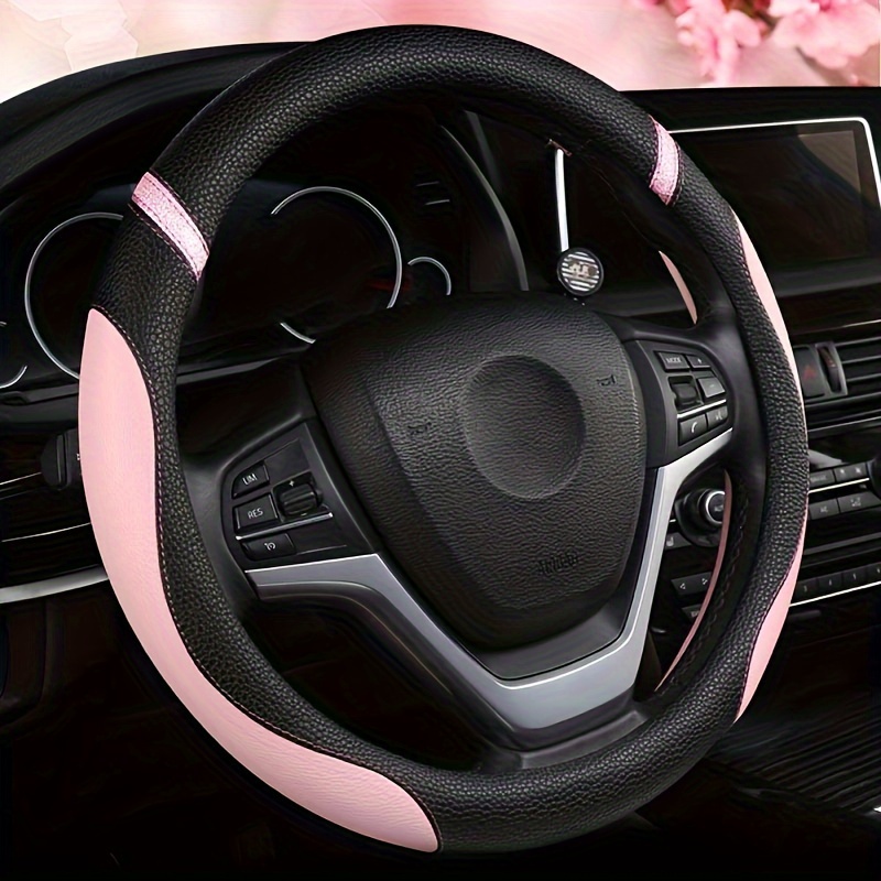Universal Pu Leather Steering Wheel Cover For Women Steering - Temu