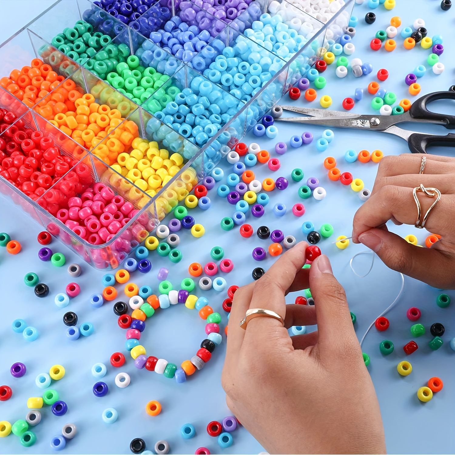Pony Beads Kit For Jewelry Making 120 Colors Kandi - Temu