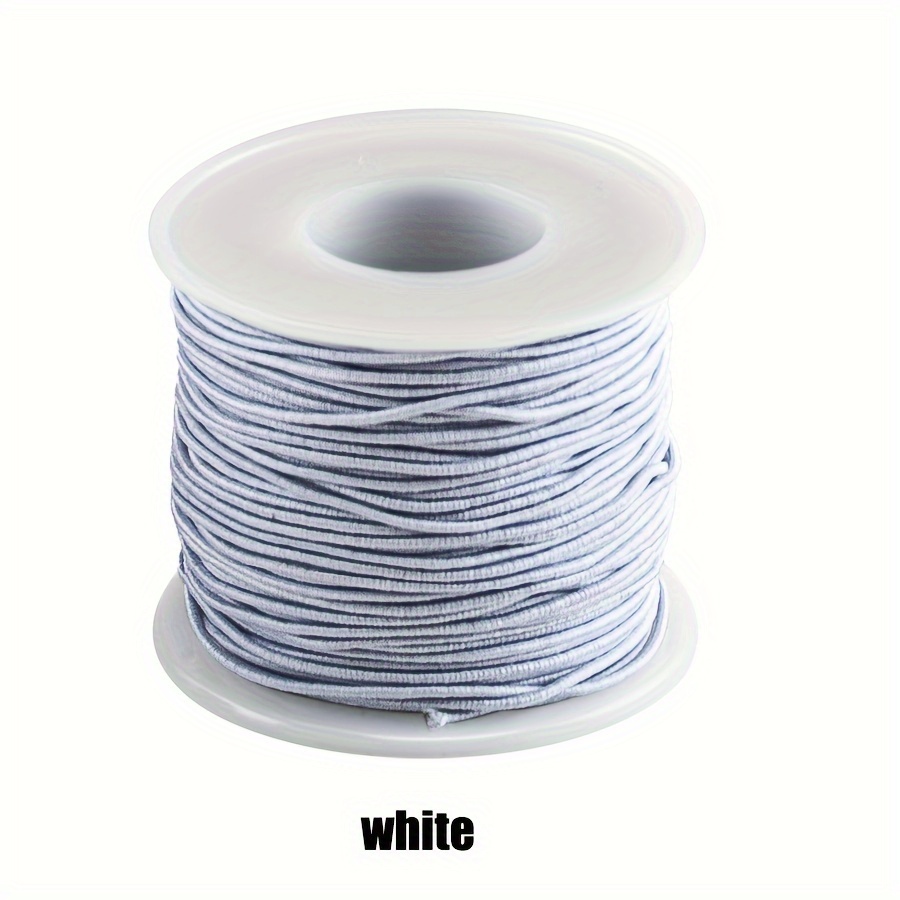 Image of The Hobbyworker 50 Yards(45.7m) Roll 1mm Elastic String Stretchy String For Bracelet Making Rainbow Bracelet String Elastic Cord For Jewelry Making Bracelets Necklace Beading And Crafts