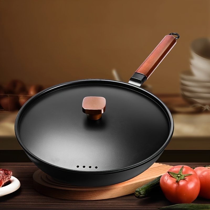 Non-stick Cast Iron Skillet, Woks & Stir-fry Pans, Griddle, Chef's Pans,  For Gas Stove Top And Induction Cooker, Pfoa Free, Cookware, Kitchenware,  Kitchen Supplies, Kitchen Items - Temu
