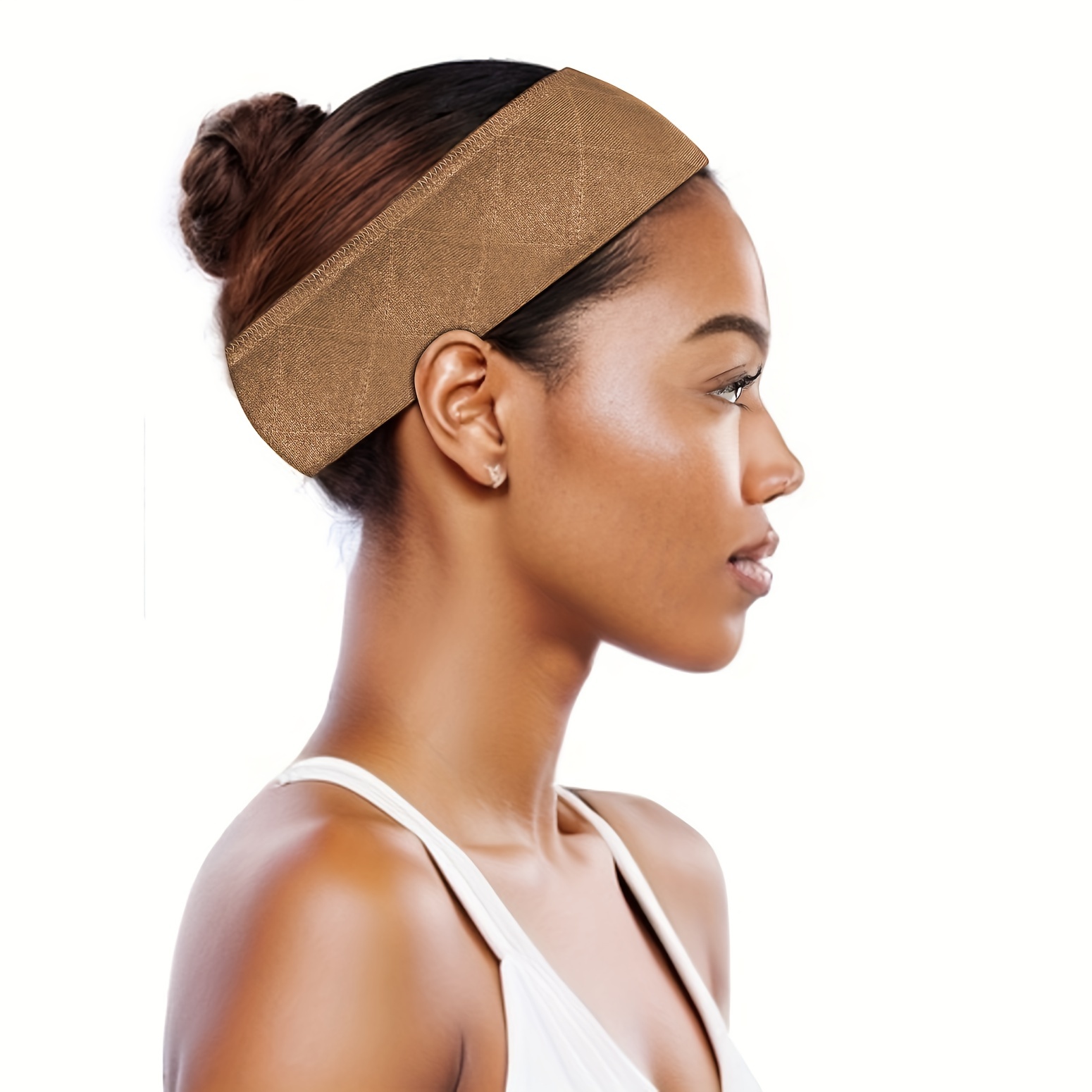 2pcs No-slip Wig Grip Band Transparent Silicone Wig Band Comfort Head Hair  Headband Adjustable Women Hair Wig Band (white)