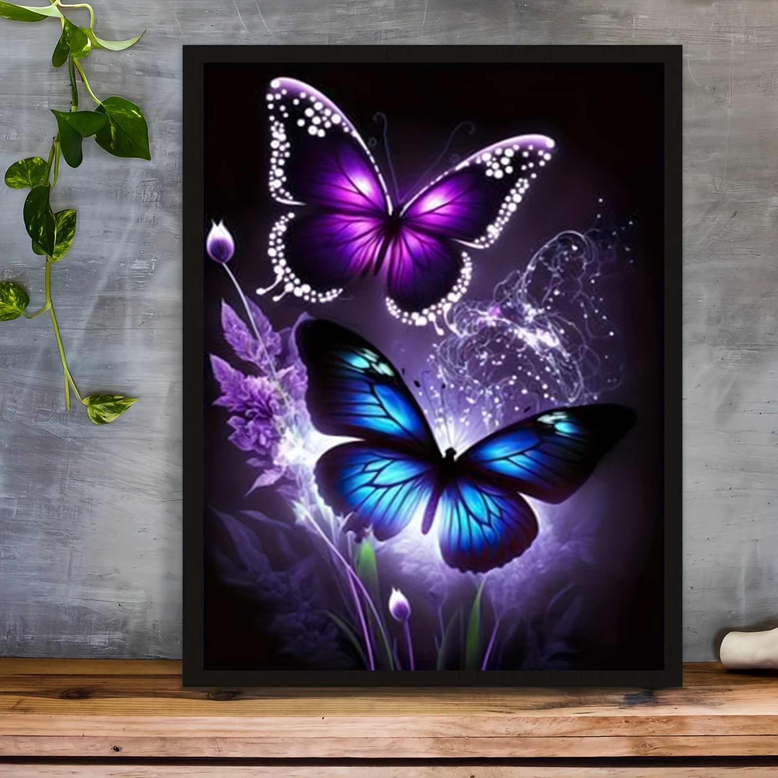 

5d Diamond Painting Kits For Adults Full Diamond Art Animals Butterfly Rhinestone Painting With Diamonds Pictures Arts And Crafts For Home Wall Decor 11.8x15.7 Inches