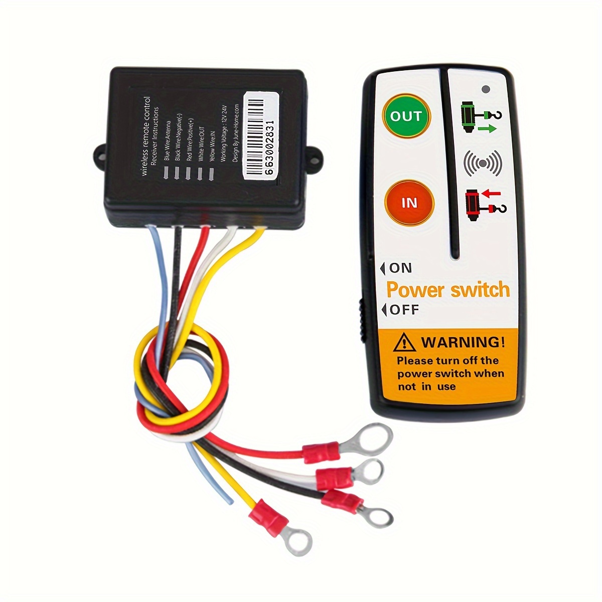 12V 24V 433MHz Winch Wireless Remote Control Switch Kit Universal For Jeep  ATV SUV Truck Receiver Module Transmitter
