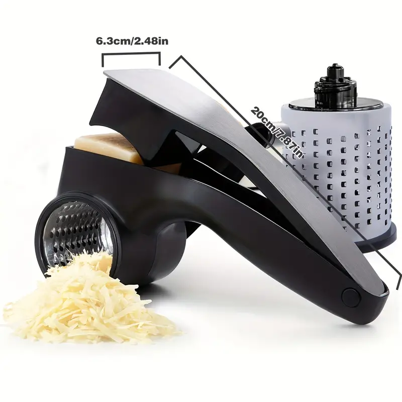 Rotary Cheese Grater With Handle And 2 Interchangeable - Temu