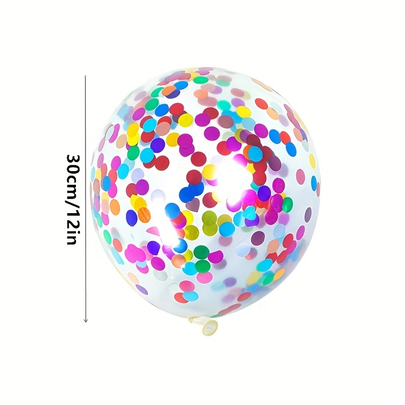 10pcs Globos Transparentes Confeti Helio Fiestas Cumpleaños - Temu