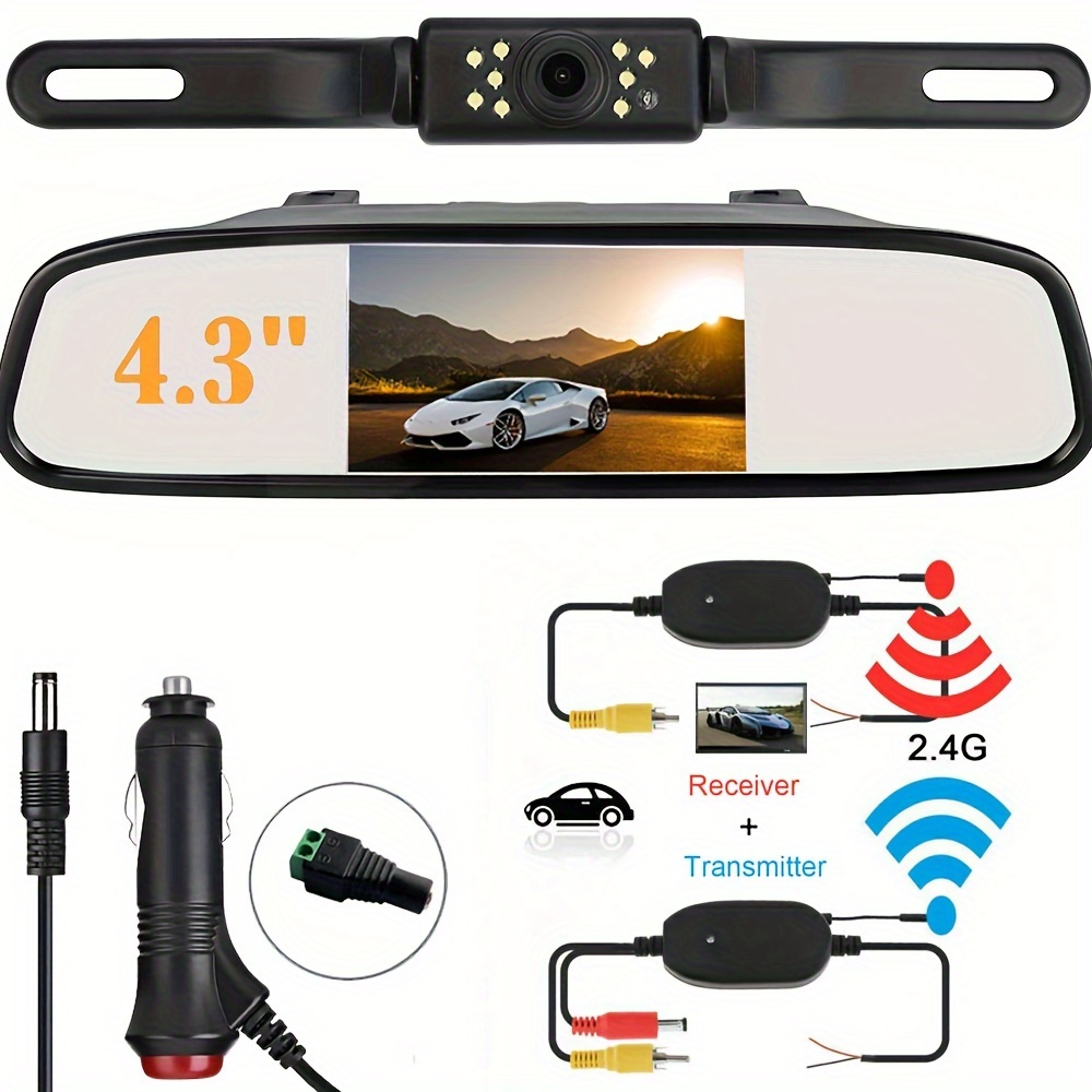 WiFi Car Wireless Backup Camera, GreenYi 5G 720P HD Car License Plate  Rear/Front View Reverse Camera for iPhone iPad Android Smart Phones Tablets