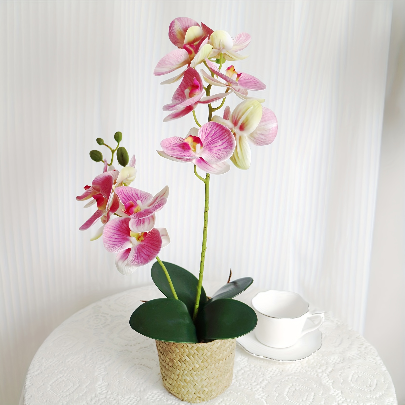 1pc Fiore Di Orchidea Artificiale In Vaso, Falso Orchidea Real Touch Finto  Phalaenopsis Bonsai Per Ufficio Casa Matrimonio Festa Decorazione Interna