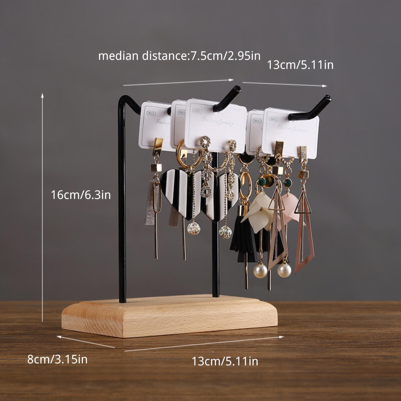 Wooden Iron Keychain Display Stand Earrings Organizer, Bracelet Storage,  Jewelry Stores Rack For Desk Decoration X0816 From Brand_official_01, $5.08