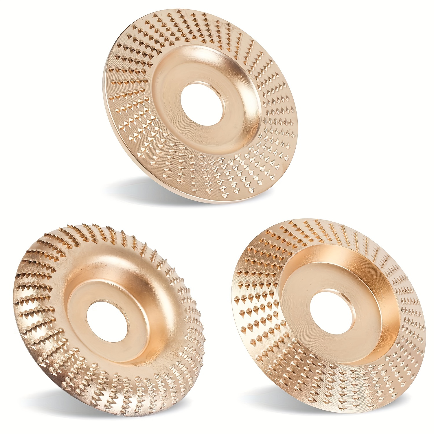 3pcs grinder wheel disc 4 inches wood shaping wheel wood grinding shaping disc for angle grinders with 7 8 arbor