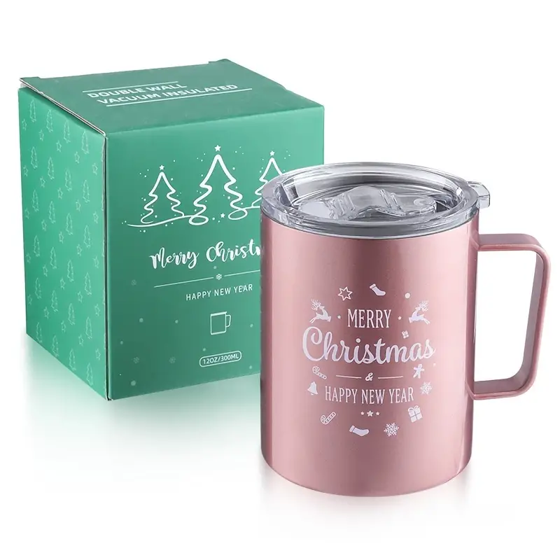 Weighted Insulated Mug with Tumbler Lid (12oz), Pack of 2