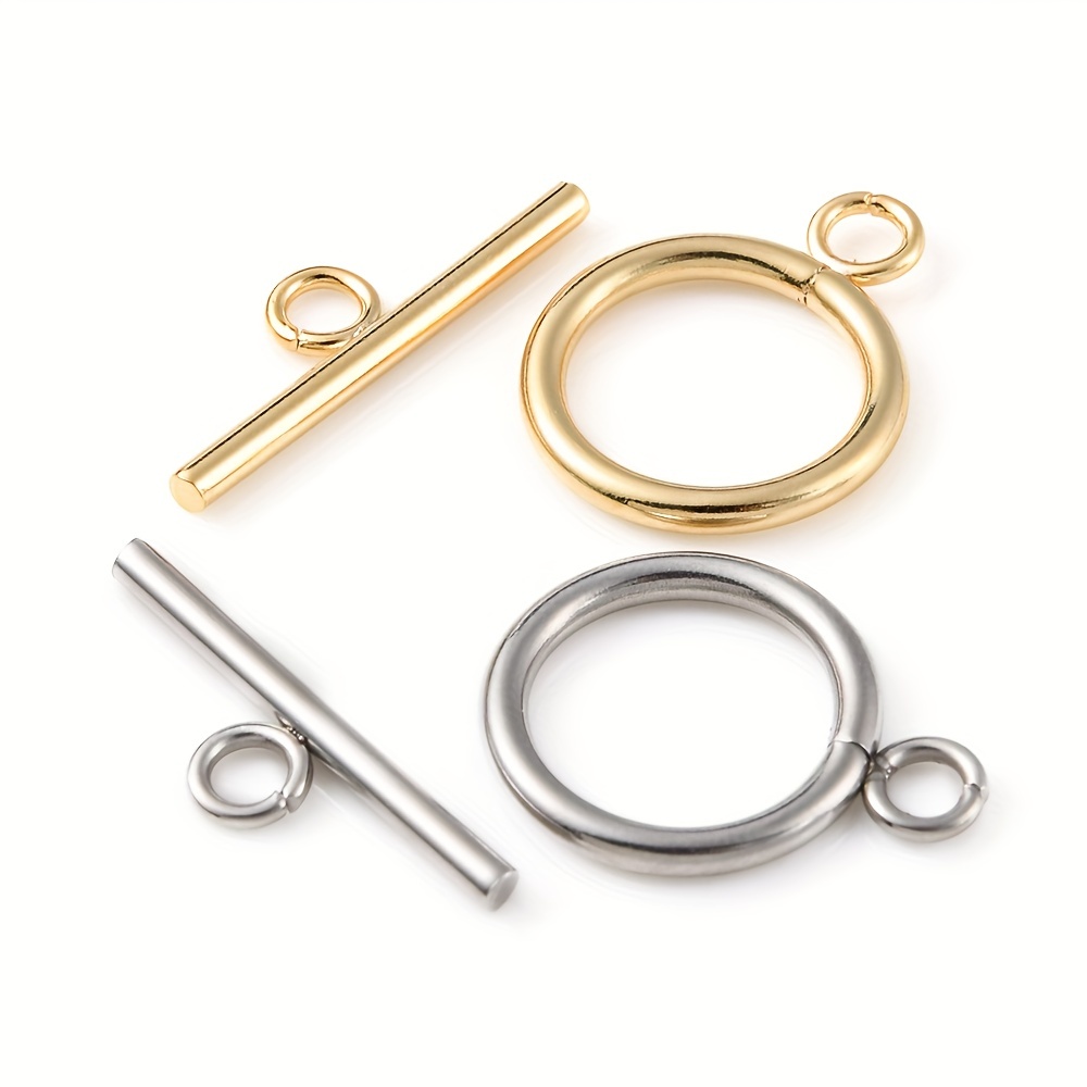 Toggle Clasps 304 Stainless Steel Ring Toggle Connectors - Temu