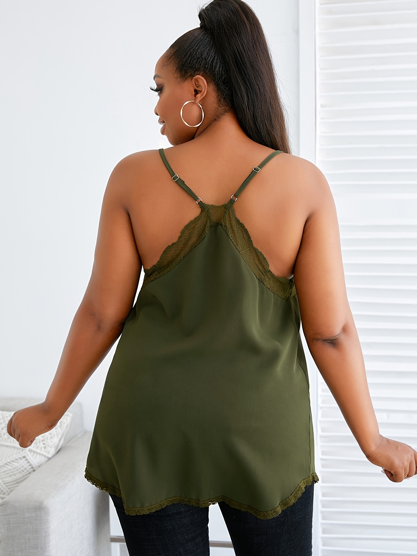 Women Plus Size Tank Tops Sleeveless V Neck Casual Loose Stretchy Comfort  Blouse