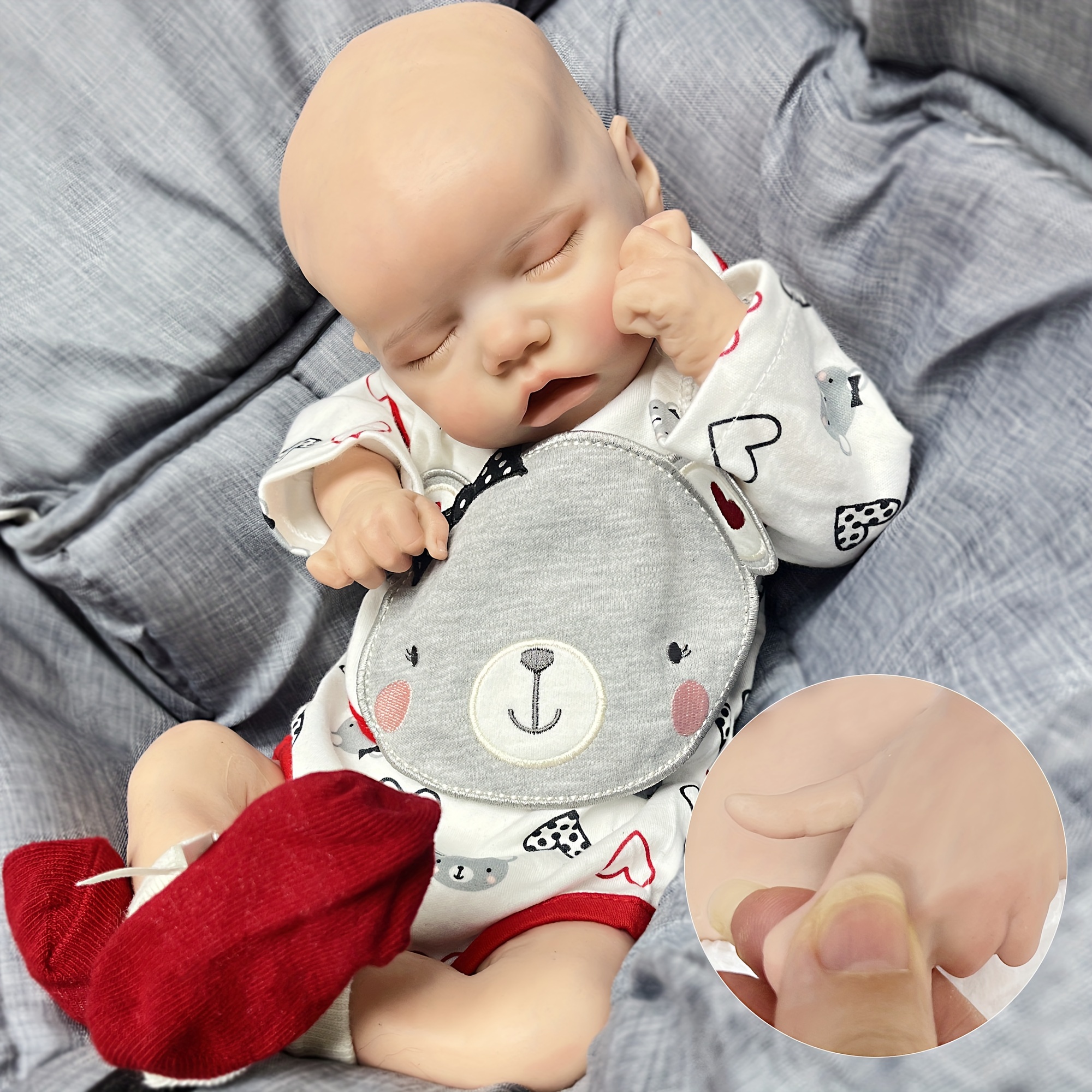 18Inch Twins Reborn Baby Doll Lifelike Full Body Silicone Doll Newborn Girl  Gift
