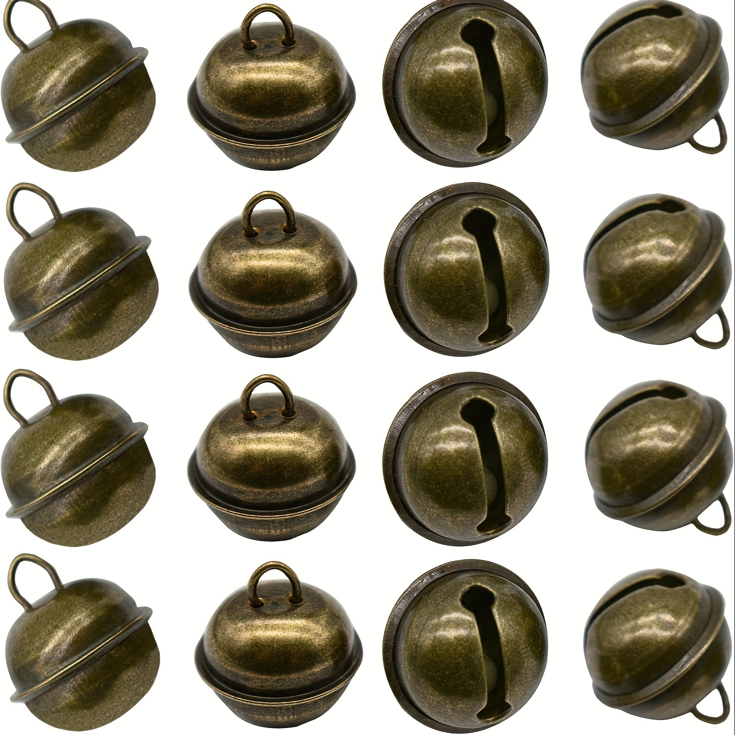 

50pcs Vintage Bells, 2.2cm/1in, Vintage Decorative Coppery Bell, Suitable For Pet Dog Cat Pendants, Christmas Tree Craft Decoration