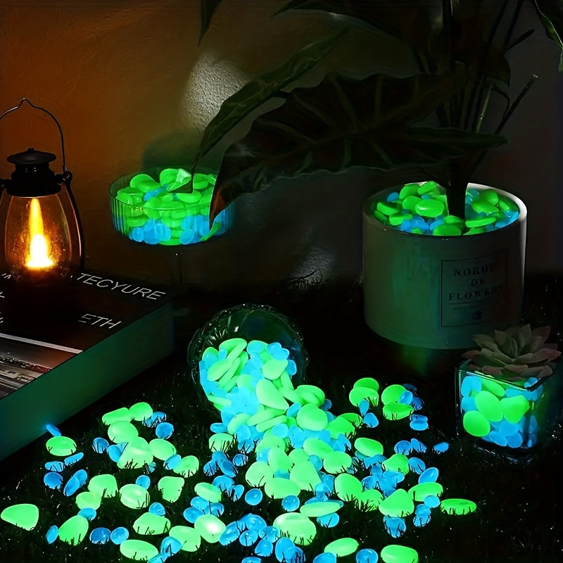 200 pièces pierres lumineuses colorées galets galets lumineux galets  lumineux galets fluorescents pour la décoration de