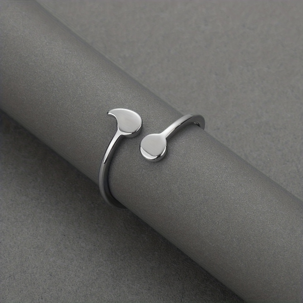 Stainless steel sale semicolon ring