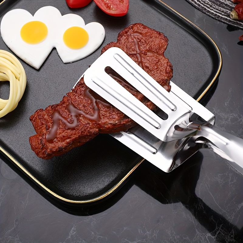 Stainless Steel Flat Spatula for Frying Egg Burger Steak Meat, BBQ