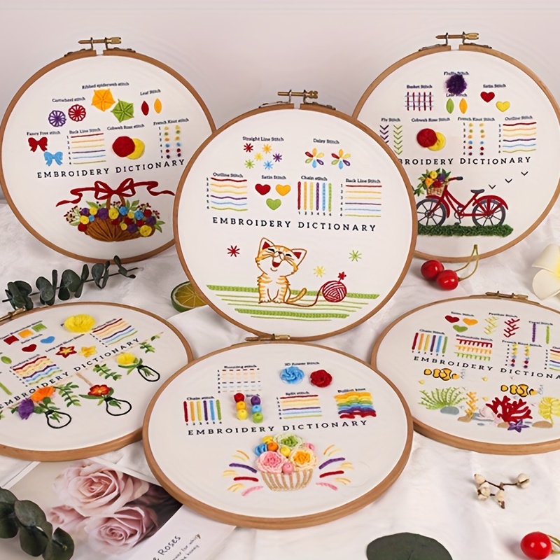 Embroidery Starter Kit For Beginners Cross Stitch Kits For - Temu
