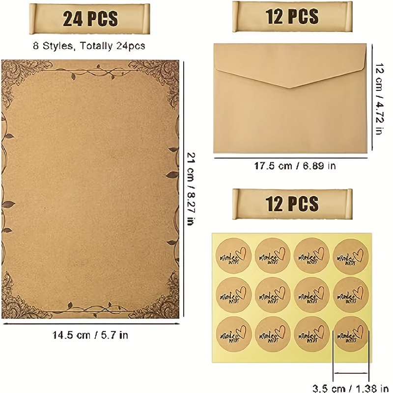  Toyvian 60 sobres de papel kraft amarillo no impreso, color  liso, retro, invitaciones, tarjetas, postales, para escribir letras (6.9 x  4.9 in) : Productos de Oficina
