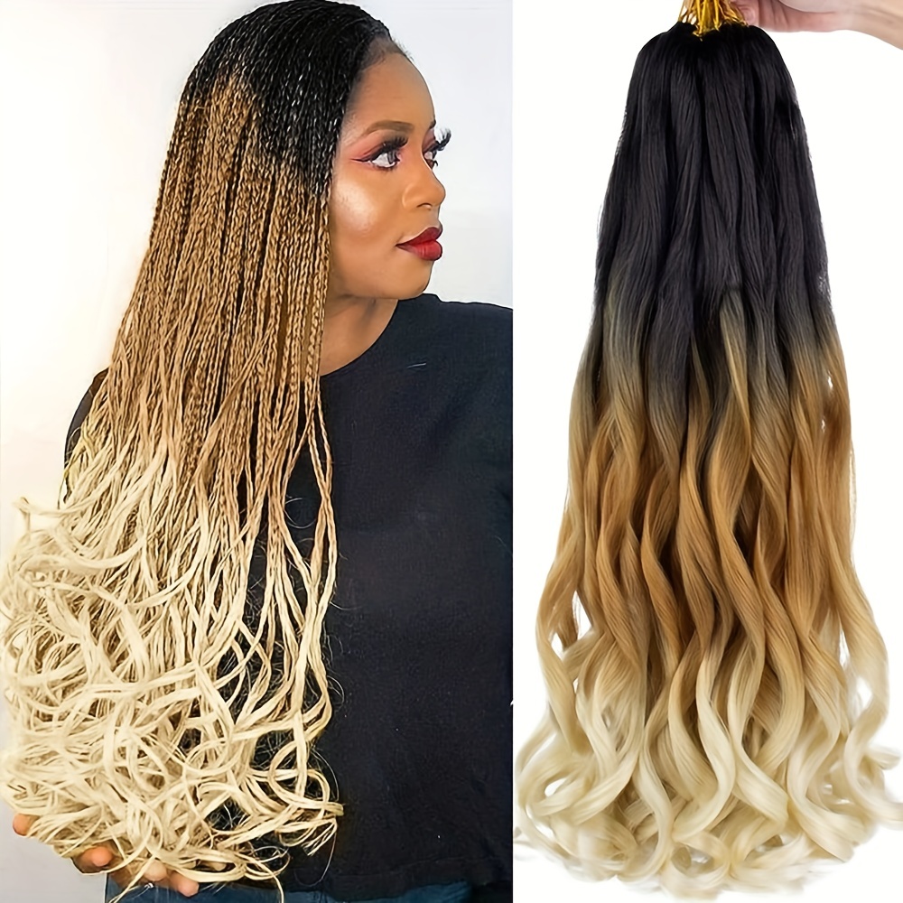 French Curly Braiding Hair Pre Stretched 20 Inch 8 Packs Loose Wavy  Braiding Hair Bouncy French Curl Braiding Hair Knotless Box Braids Braiding  Hair