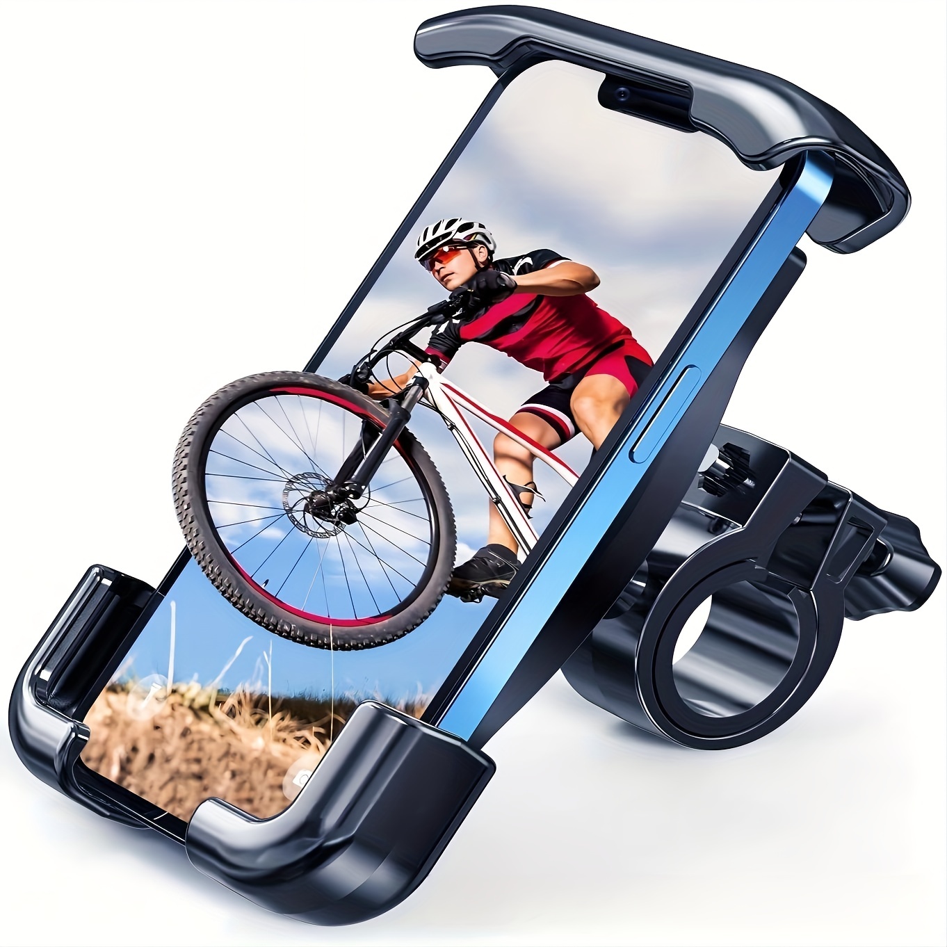 

Bicycle Phone Holder, Motorcycle Phone Holder Suitable For Iphone 8-14, Samsung S6-s23 And More 4.7 Inches To 7.3 Inches Smartphones