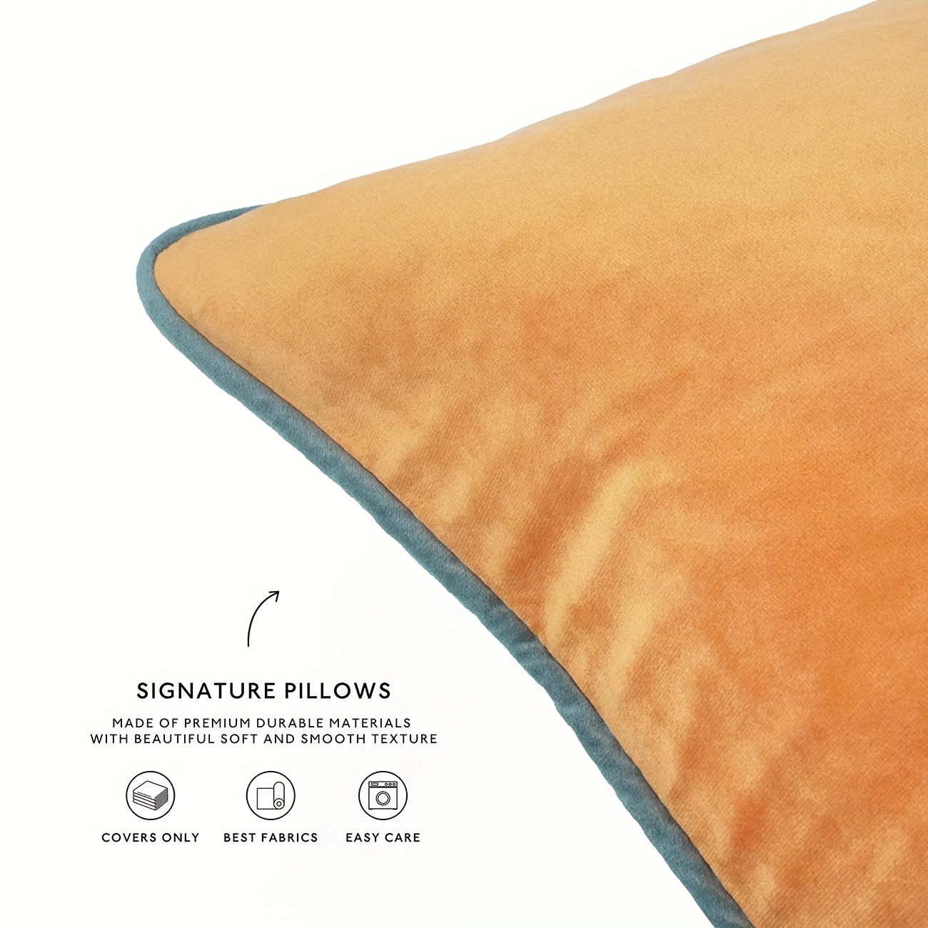4pcs decorative throw pillow covers cushion cases soft velvet modern double sided designs   for home decor pillow inserts not included 18x18 inch orange teal Product details 8