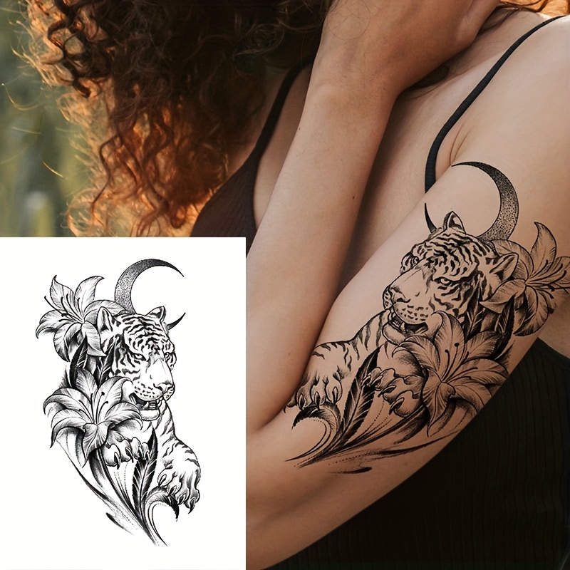 Set Di 10 Adesivi Temporanei Personalizzati Con Tatuaggi Animali  Minimalisti (volpe, Lupo, Aquila, Leone, Ecc.) Per Braccia, Clavicola,  Schiena, Ecc. Impermeabile