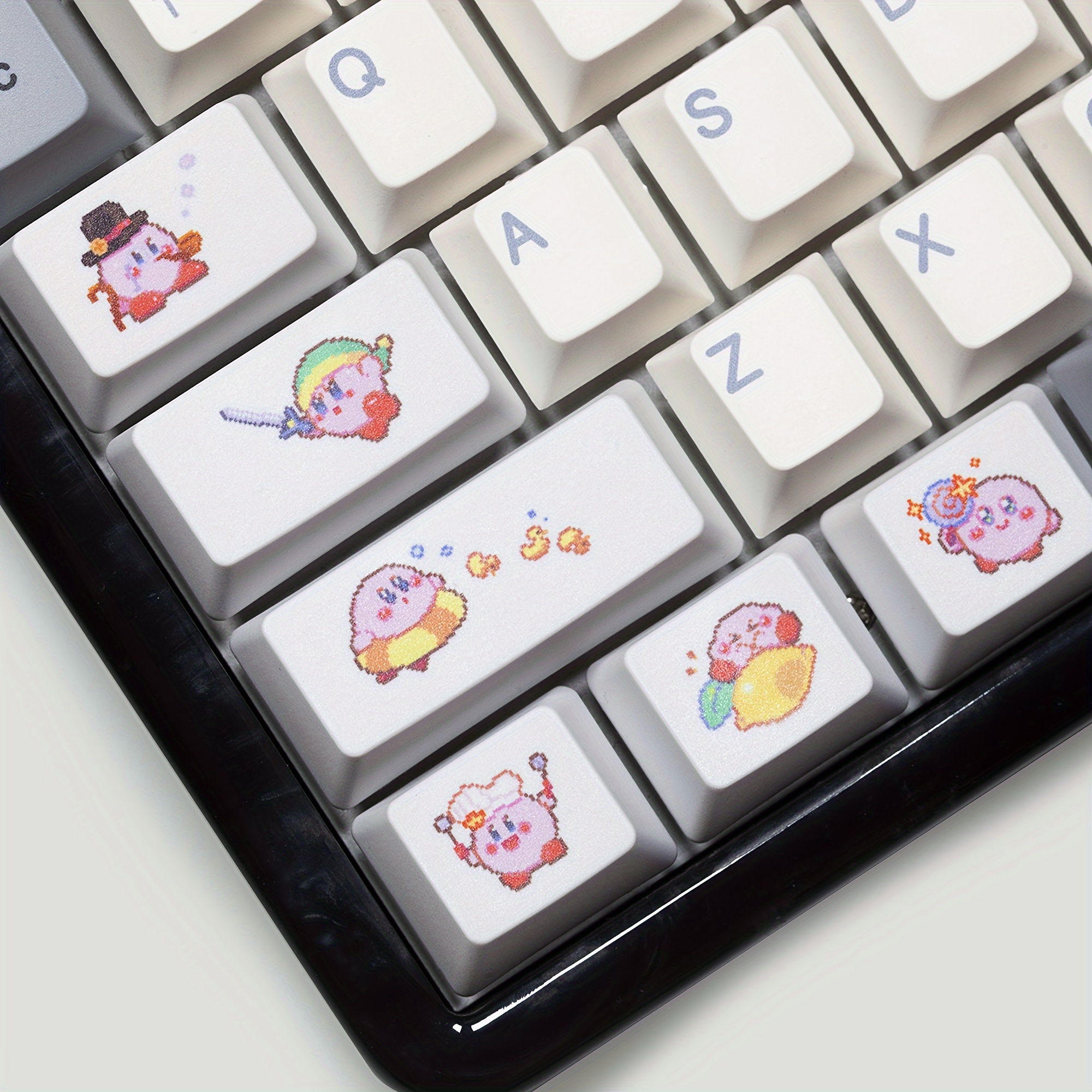 Kawaii genshin impacto anime personalidade keycaps cereja perfil