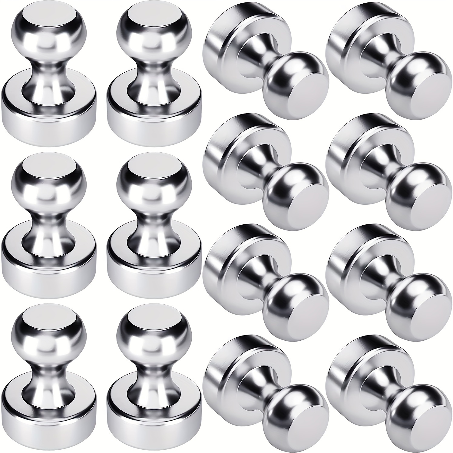 Metallic Magnets Black Magnetic Push Pins Refrigerator - Temu