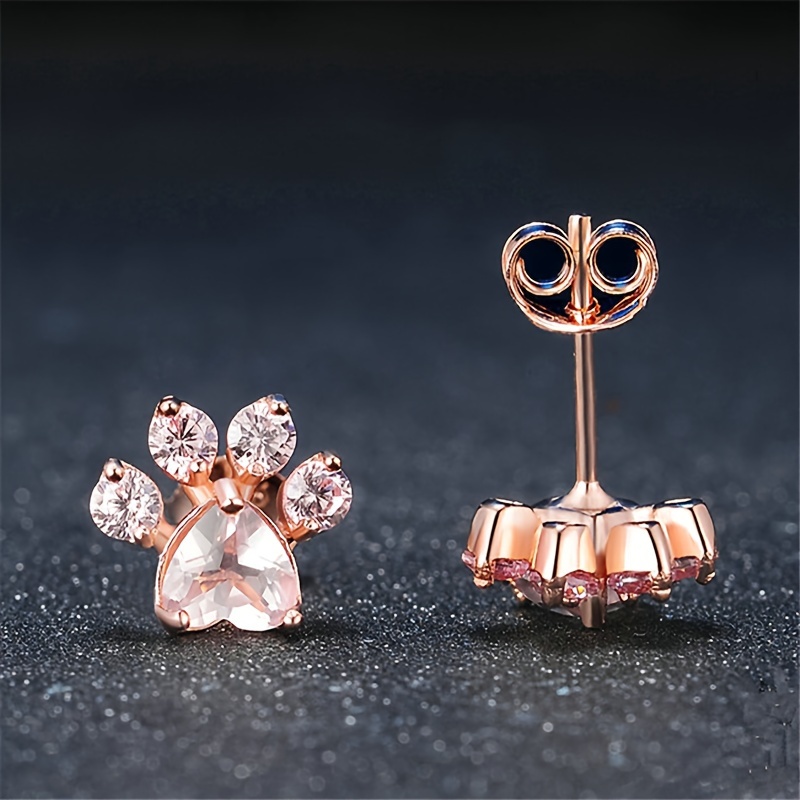 Dog paw stud earrings hotsell