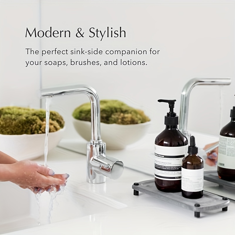 Soap Dispenser and Sponge Holder Combo, Sink Sider