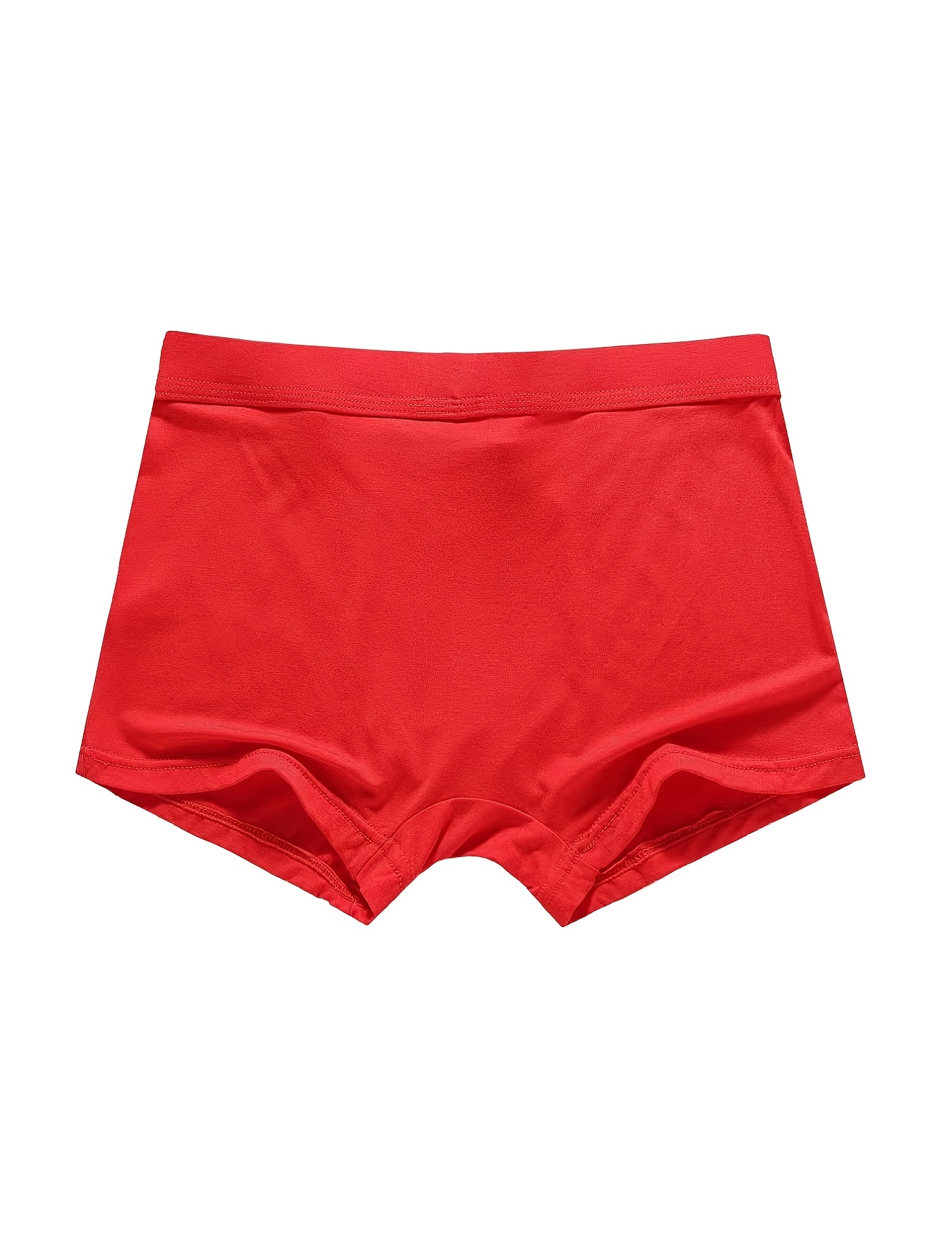 4 Pcs Big Size Red Men Boxer Shorts Cotton Knickers Underpants