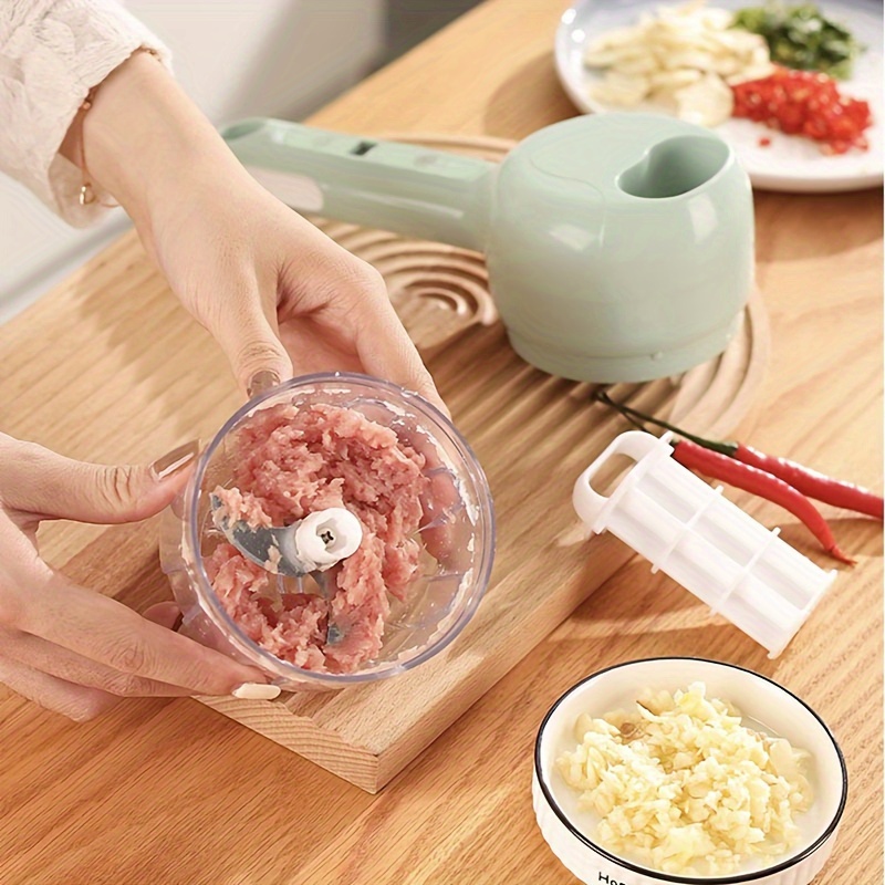 Wireless Electric Garlic Press Mini Meat Grinder Juicer Household