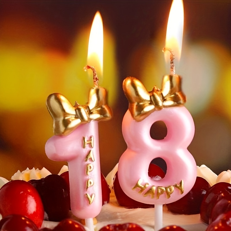 Velas Números 18 Cumpleaños, Mariposa Velas de Cumpleaños, Rosa Lentejuelas  Decoración para Tartas Numeros Velas para Cumpleaños Boda Aniversario  Graduación Fiesta : : Hogar y cocina