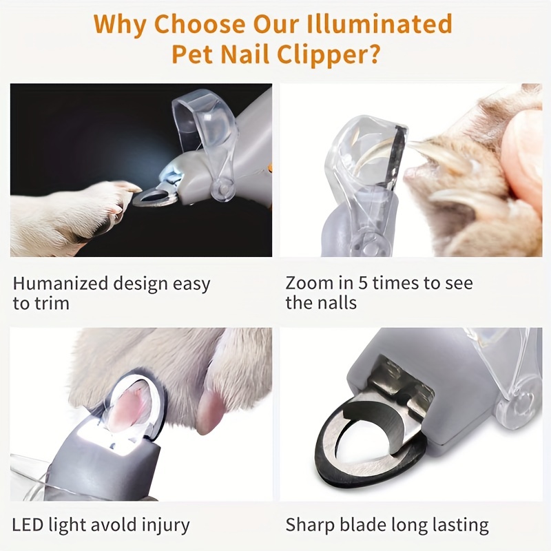 Illuminated dog nail outlet clippers